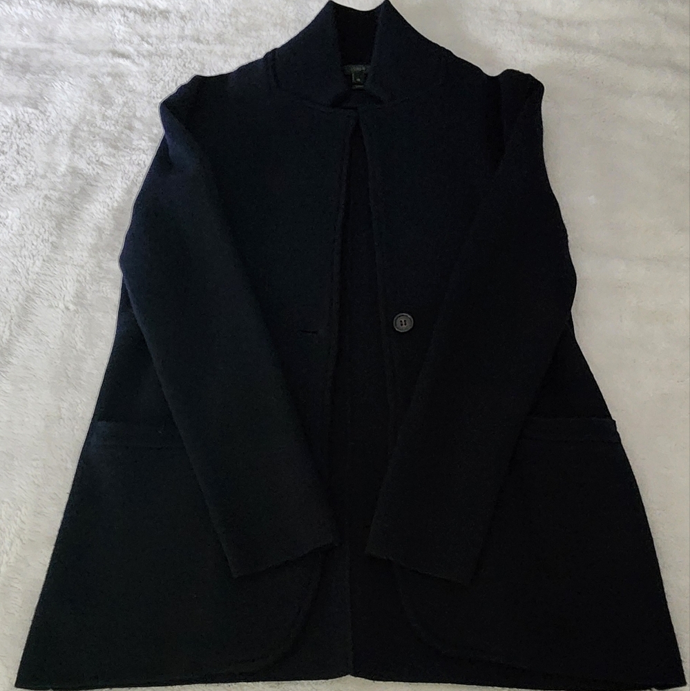 Jcrew Navy Sweater Blazer